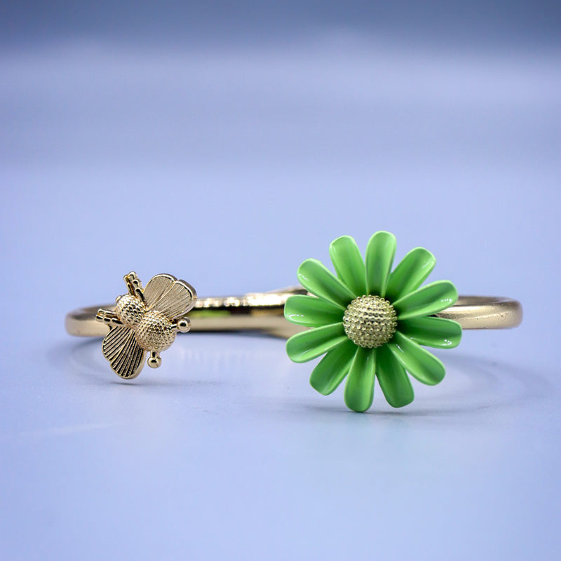 Daisy Sunflower Bracelet- Green