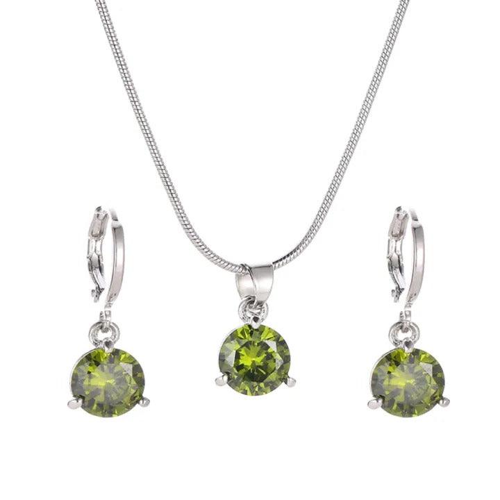 The Zircon Combo Set- Green - SANIA STORE