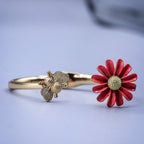 Daisy Sunflower Bracelet- Red