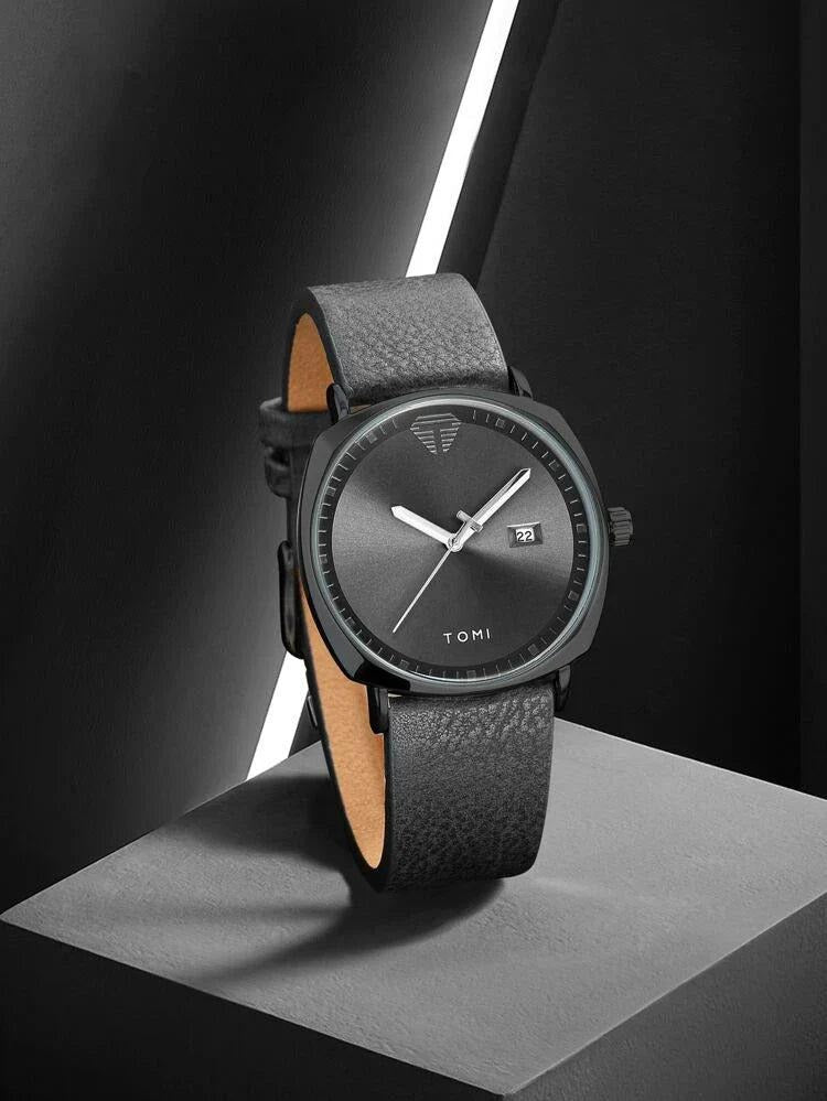 TOMI T-044 Men's Watch Leather Strap