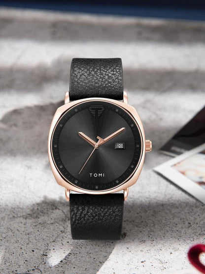 TOMI T-044 Men's Watch Leather Strap