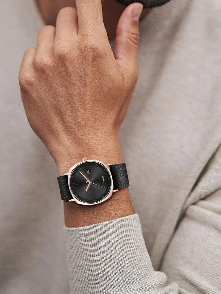 TOMI T-044 Men's Watch Leather Strap