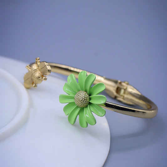 Daisy Sunflower Bracelet- Green