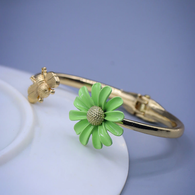 Daisy Sunflower Bracelet- Green