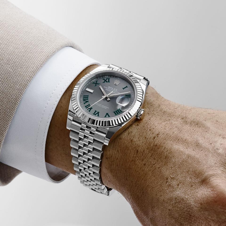 Premium Datejust | Silver Chain | Wimbledon Dial