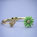 Daisy Sunflower Bracelet- Green