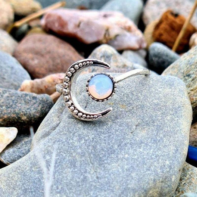 Moonstone Zircon Adjustable - Sliver - SANIA STORE 