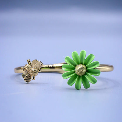 Daisy Sunflower Bracelet- Green
