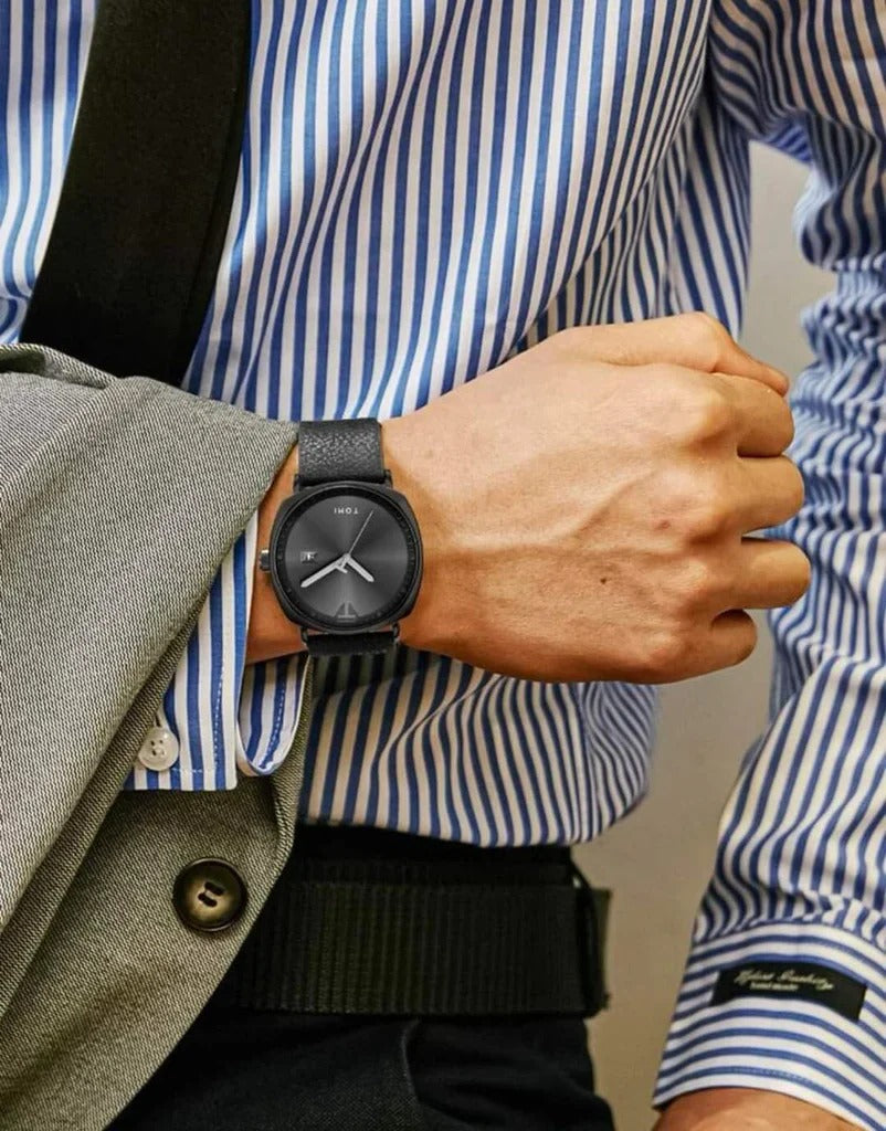 TOMI T-044 Men's Watch Leather Strap