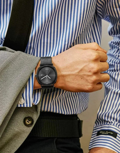 TOMI T-044 Men's Watch Leather Strap
