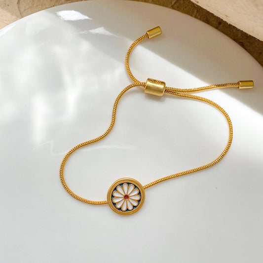 Daisy Flower Hand Tied Bracelet