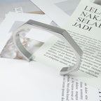 Stainless Steel Hexagon Cuff Bangle