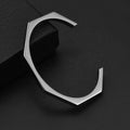 Stainless Steel Hexagon Cuff Bangle