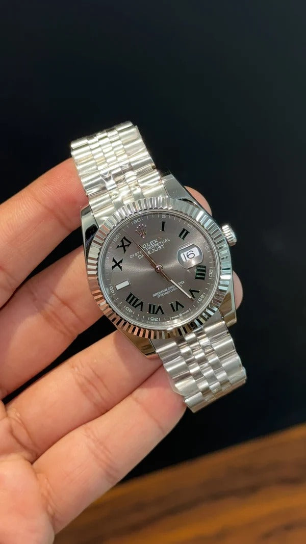 Premium Datejust | Silver Chain | Wimbledon Dial