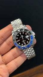 Premium GMT | Batman | Silver Chain | Black Dial