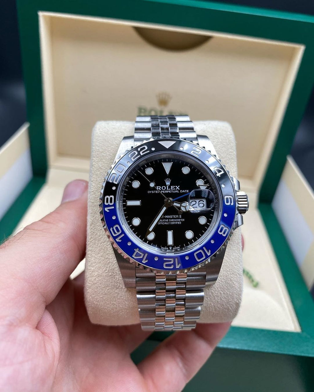 Premium GMT | Batman | Silver Chain | Black Dial