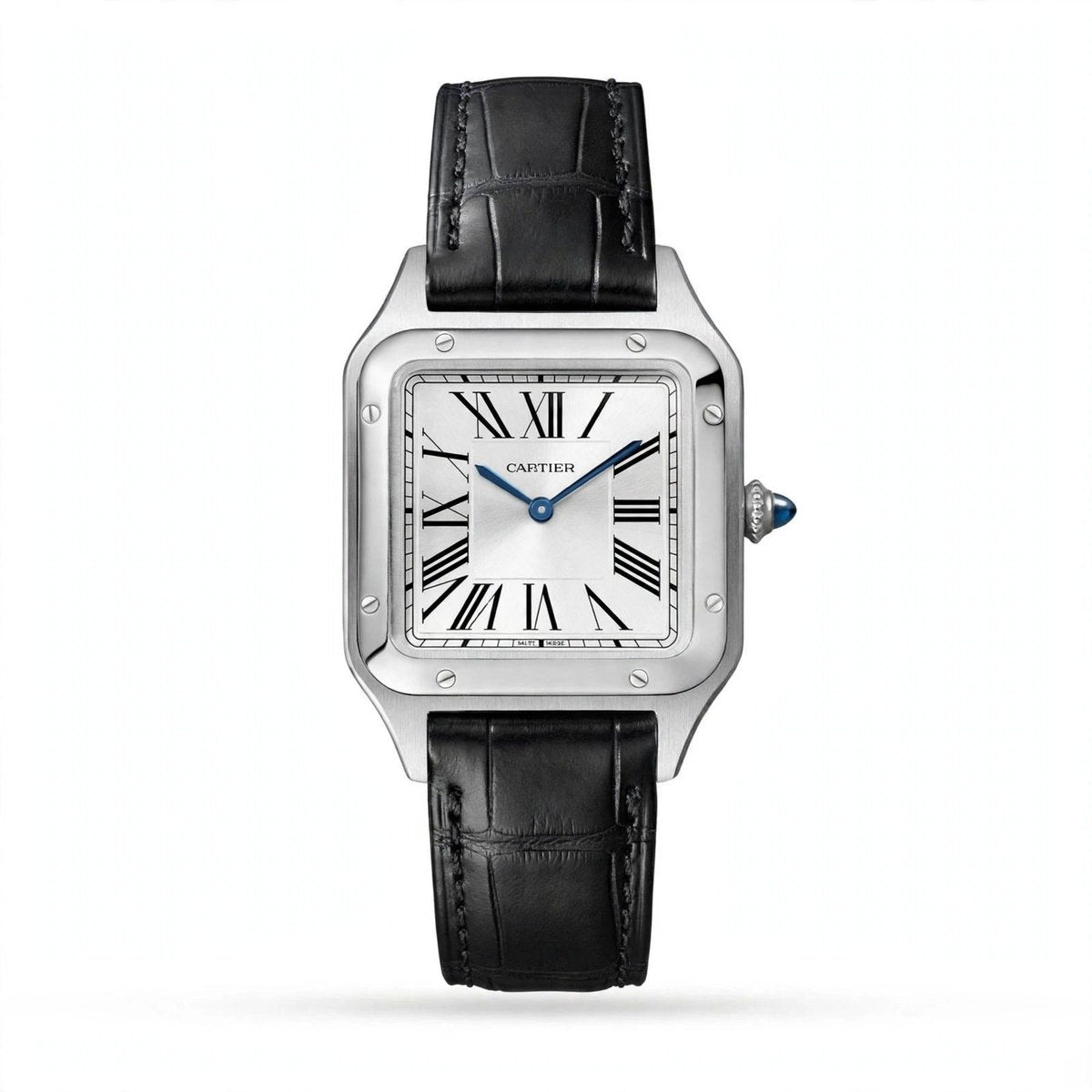 Santos Legacy Midnight Black – men's watch, front view – buy online in Pakistan at Sania Store