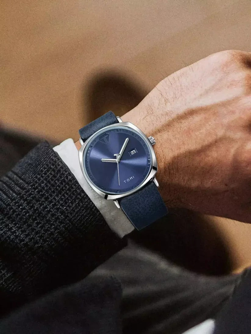 TOMI T-044 Men's Watch Leather Strap